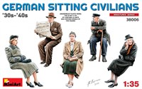 38006  фигуры  GERMAN SITTING CIVILIANS ’30s-’40s  (1:35) 4820183310439