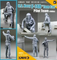 4801  фигуры  U.S.Navy F-14A"Tomcat" Pilot Team (1980s) - RESIN KIT  (1:48) 6971889310051