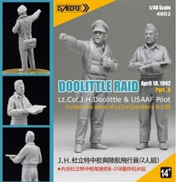 4802  фигуры  Doolittle Raid April 18, 1942 Part.A Lt.Col.J.H.Doolittle &amp; USAAF Pilot -RESIN  (1:48) 2000000192185