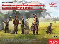 48088  фигуры  Пилоты и техники бомбардировочной авиации США (1944-1945г.)  (1:48) 4823044408214