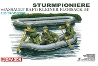6076  фигуры  German Sturmpioniere w/Assault Raft (Kleiner Floßsack 34)  (1:35) 89195860767