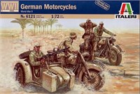 6121  фигуры  WWII German Motorcycles  (1:72) 8001283061216
