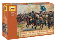 8057  фигуры  Шведские драгуны Карла XII (1:72) 4600327080578