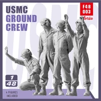 F48003  фигуры  USMC Ground Crew 4 figures  (1:48) 2000002156017