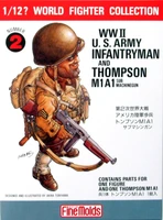 FT2  фигуры  W.W.II U.S. Infantry Man &amp; Thompson M1A1 (1:12) 4536318120025