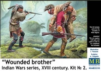 MB35210  фигуры  “Wounded brother” Indian Wars series, XVIII century. Kit №2  (1:35) 2000000162683