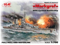S.017  флот  "Markgraf"  WWI German Battleship (1:700) 2000000088174