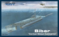SN72006  флот  Biber German Midget Submarine  (1:72) 8594071086176
