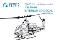 QD+35121  декали  3D Декаль интерьера кабины AH-1W (Academy) (с 3D-печатными деталями)  (1:35) 2000002169666