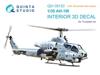 QD+35153  декали  3D Декаль интерьера кабины AH-1W (Trump) (с 3D-печатными деталями)  (1:35) 2000002207719