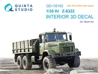 QD+35162  декали  3D Декаль интерьера кабины КР@З-6322 (Takom) (с 3D-печатными деталями)  (1:35) 2000002202110