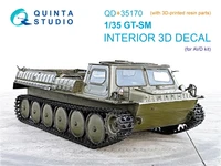 QD+35170  декали  3D Декаль интерьера кабины ГТ-СМ (AVD) (с 3D-печатными деталями)  (1:35) 2000002202127
