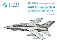 QD+48263  декали  3D Декаль интерьера кабины  Tornado GR.4 (Revell) (с 3D-печатными деталями) (1:48) 2000002137573