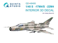 QD+48480  декали  3D интерьер кабины С-17М4/С-22М4 (Hobby Boss) (с 3D-печатными деталями)  (1:48) 2000002202301