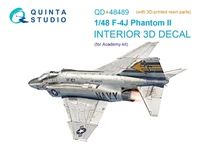 QD+48489  декали  3D Декаль интерьера F-4J Phantom II (Academy) (c 3D-печатными деталями)  (1:48) 2000002183471
