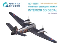 QD+48555  декали  3D Декаль интерьера кабины Bristol Beaufighter NF.Mk.VI (Tamiya) (c 3D)  (1:48) 2000002183747