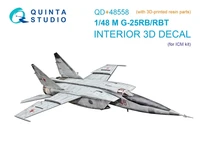 QD+48558  декали  3D Декаль интерьера кабины М-25РБ/РБТ (ICM) (с 3D-печатными деталями)  (1:48) 2000002208211