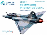 QD32011  декали  3D Декаль интерьера кабины Mirage 2000B (Kitty Hawk)  (1:32) 2000000180045