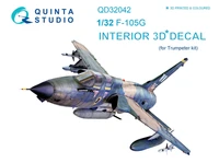 QD32042  декали  3D Декаль интерьера кабины F-105G (Trumpeter)  (1:32) 2000000195261