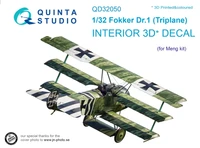 QD32050  декали  3D Декаль интерьера кабины Fokker Dr. 1 (Meng)  (1:32) 2000002119654
