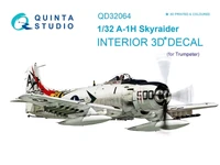 QD32064  декали  3D Декаль интерьера кабины A-1H Skyraider (для модели Trumpeter)  (1:32) 2000000225166