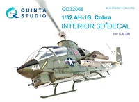 QD32068  декали  3D Декаль интерьера кабины AH-1G Cobra (ICM)  (1:32) 2000000223537