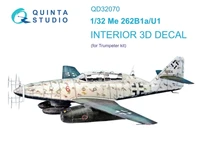 QD32070  декали  3D Декаль интерьера кабины  Me-262B1a/U-1 (Trumpeter)  (1:32) 2000002044239