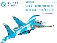 QD32072  Декали  3D Декаль интерьера кабины С-27УБ (Trumpeter)  (1:32) 4580702134372
