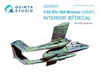 QD32077  декали  3D Декаль интерьера кабины OV-10A (для модели Kitty Hawk)  (1:32) 2000000226118