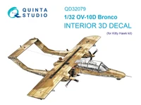 QD32079  декали 3D Декаль интерьера кабины  OV-10D (KittyHawk, ZimiModel)  (1:32) 2000002145820
