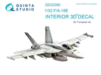 QD32080  декали  3D Декаль интерьера кабины F/A-18E (Trumpeter)  (1:32) 2000000223551