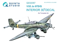 QD32087  декали  3D Декаль интерьера кабины  Ju-87 D/G (Trumpeter)  (1:32) 2000002044222