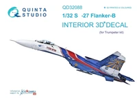 QD32088  декали  3D Декаль интерьера кабины  ОКБ С-27 (Trumpeter) (full version)  (1:32) 2000002044246