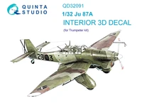 QD32091  декали  3D Декаль интерьера кабины Ju 87A (Trumpeter)  (1:32) 2000002092162