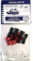3507  дополнения из пластика  Smooth Reflectors Transparent Lenses. Red 48шт.  (1:35) 2000000161723