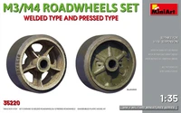 35220  дополнения из пластика  M3/M4 ROADWHEELS SET. WELDED TYPE AND PRESSED TYPE  (1:35) 4820183312839