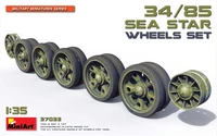 37033  дополнения из пластика  Танк-34/85 SEA STAR Wheels Set  (1:35) 4820183312495