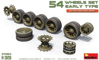 37054  дополнения из пластика  Танк-54 WHEELS SET EARLY TYPE  (1:35) 2000002062431