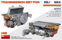 37073  дополнения из пластика  TRANSMISSION SET FOR Танк-55/55A  (1:35) 4820183314017