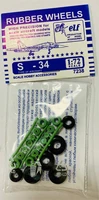 7238  дополнения из пластика  Rubber Wheels. С-34  (1:72) 2000000171968
