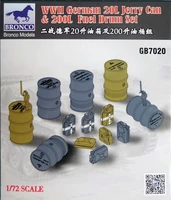 GB7020  дополнения из пластика  WWII German 20L Jerry Can &amp; 200L Fuel Drum Set  (1:72) 6970162330397