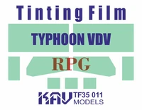 KAV TF35 011  дополнения из пластика  Тонировочная плёнка на Тайфун ВДВ К-4386 (RPG)  (1:35) 2000000190242