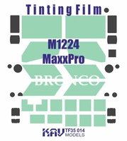 KAV TF35 014  дополнения из пластика  Тонировочная плёнка M1224 Max Pro MRAP (Bronco)  (1:35) 2000000229331