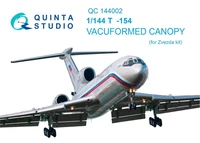 QC144002  дополнения из пластика  Набор остекления Т-154 (Звезда)  (1:144) 2000002053170