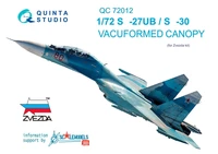 QC72012  дополнения из пластика  Набор остекления С-27УБ\С-30СМ (для модели Звезда)  (1:72) 2000000161846