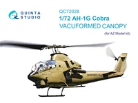 QC72028  дополнения из пластика  Набор остекления для модели AH-1G Cobra (AZ Model)  (1:72) 2000002138754