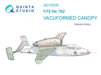 QC72036  дополнения из пластика  Набор остекления He 162 (Special Hobby)  (1:72) 2000002125877