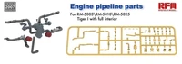 RM-2007  дополнения из пластика  Engine pipeline parts for Tiger I with full interior  (1:35) 4897062620682