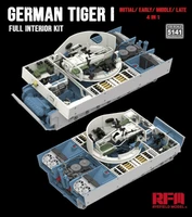 RM-5141  дополнения из пластика  Интерьер Tiger I full Initial/Early/Middle/Late prod 4in1 (1:35) 2000002206897