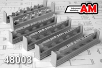 AMC 48003  дополнения из смолы  Балочный держатель БД3-УСК-А (4шт.)  (1:48) 2000002094609